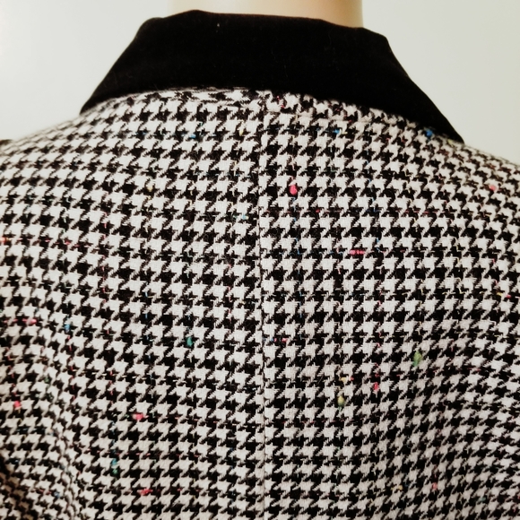 Vintage Neon Houndstooth Blazer Size 8 - Picture 7 of 8